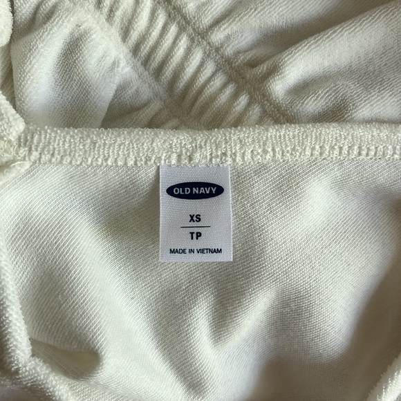 Loop Terry V-Neck Romper. One piece terry cloth short short set. Summer XS - Picture 4 of 8